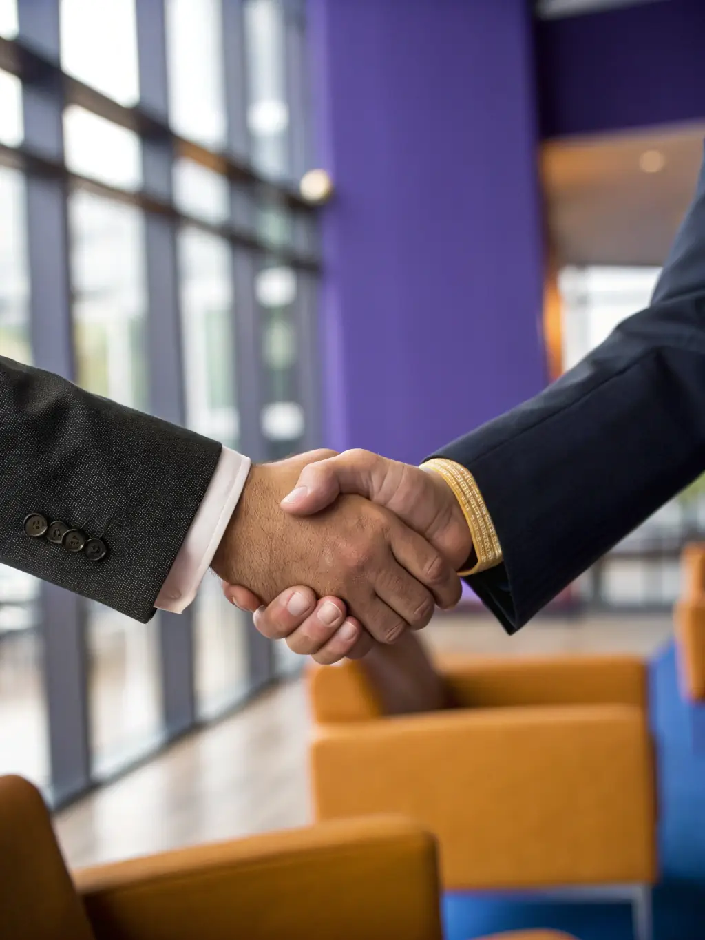 A handshake between a consultant and a client, representing the strong relationships built by explorationhub.site.