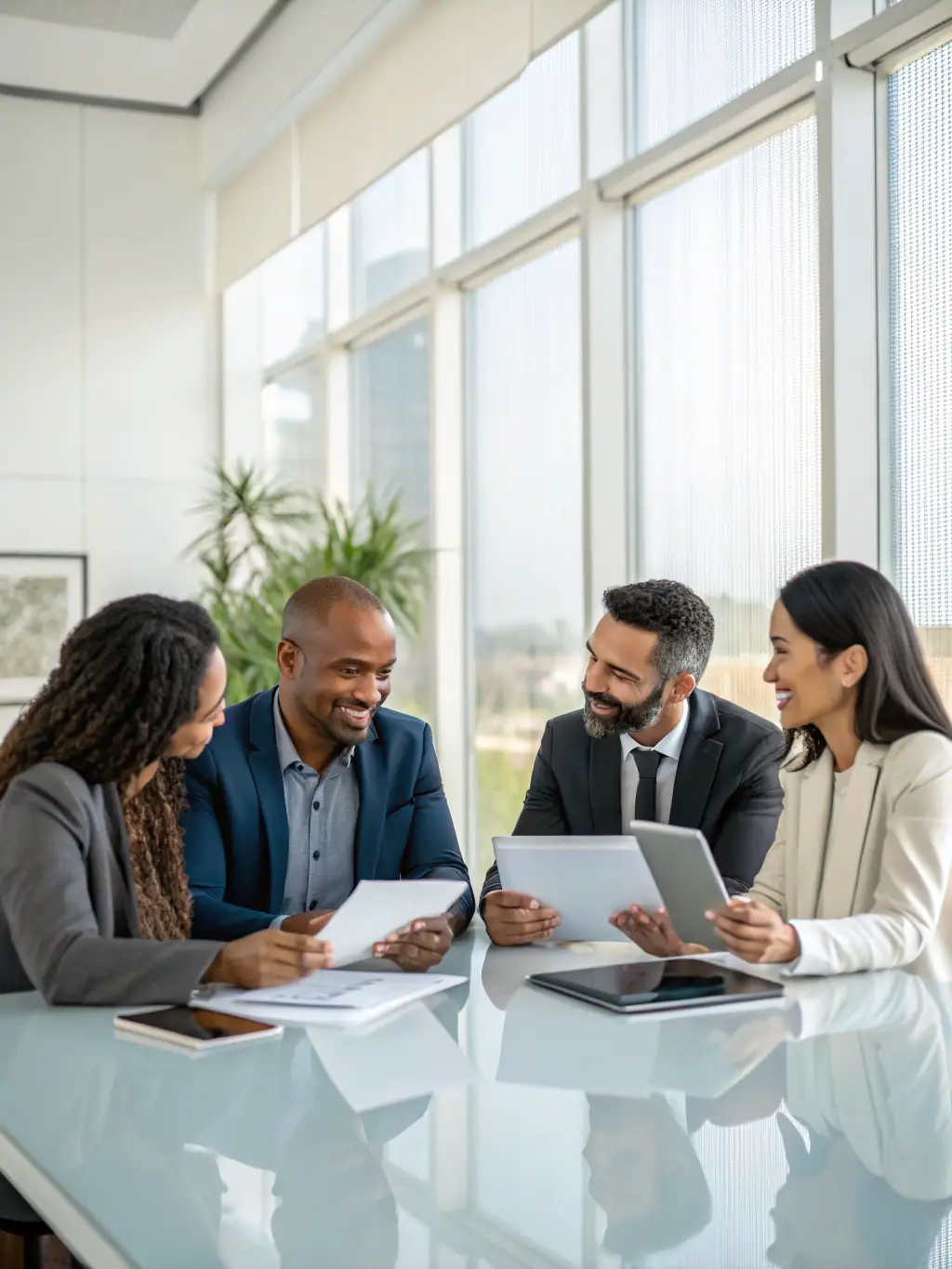 A diverse team of financial experts collaborating in a modern office, symbolizing the breadth of knowledge at explorationhub.site.